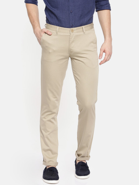 

John Players Men Beige Slim Fit Chinos