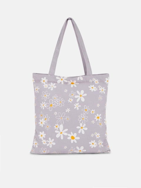

Forever Glam by Pantaloons Blue Floral Printed Shopper Tote Bag with Bow Detail