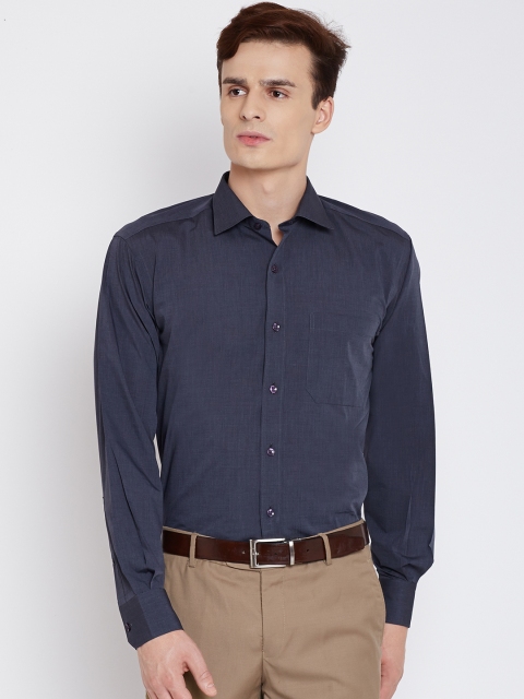 

Wills Lifestyle Men Charcoal Grey Formal Shirt