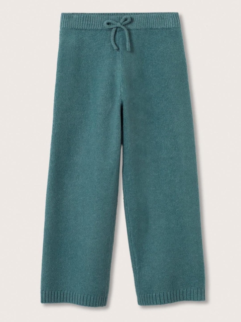

Mango Kids Girls Teal Blue Solid Culottes