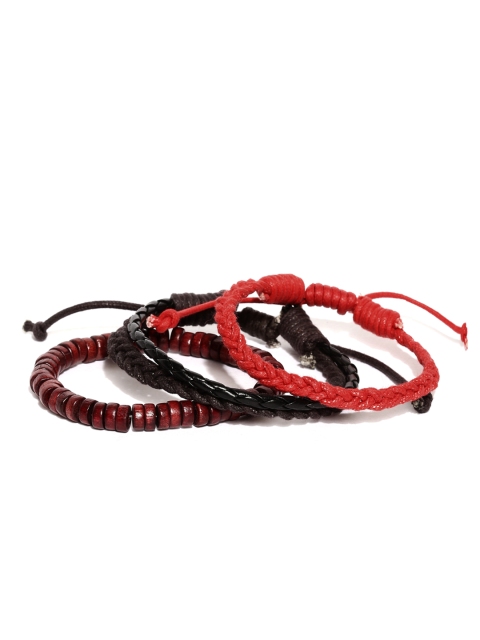 

The Bro Code Men Set of 3 Bracelets, Black