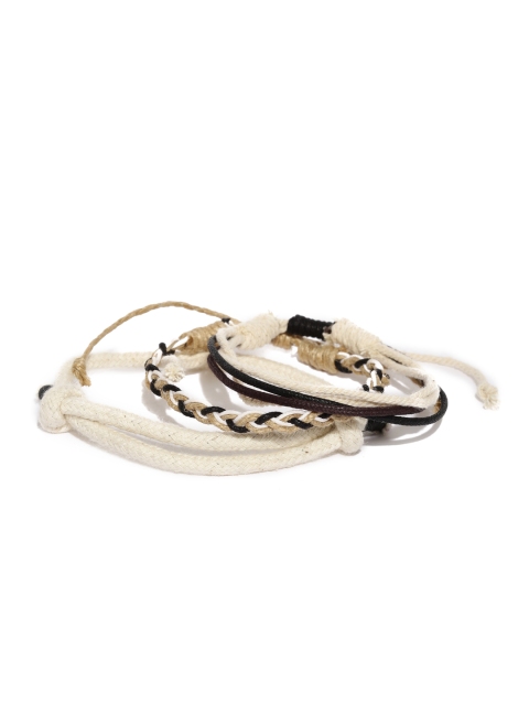 

The Bro Code Men Set of 3 Bracelets, White