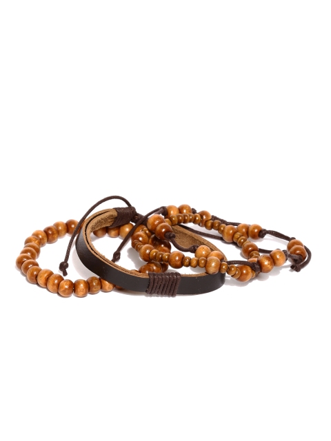 

The Bro Code Men Set of 4 Brown Beaded Bracelets