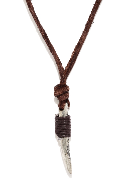 

The Bro Code Men Brown & Silver-Toned Necklace