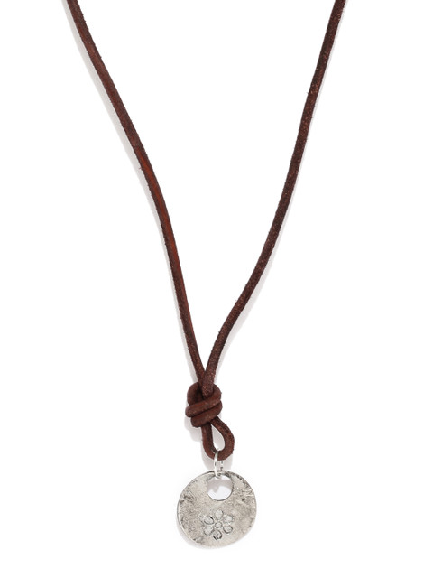 

The Bro Code Men Brown & Silver-Toned Necklace