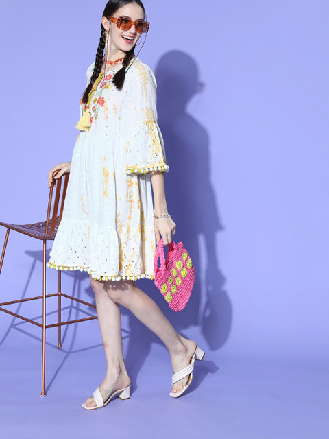 

ZOLA Women White Tie and Dye Vacay Attire