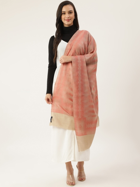 

Pashtush Women Peach-Coloured Printed Shawl