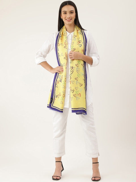 

Pashtush Women Yellow Printed Shawl