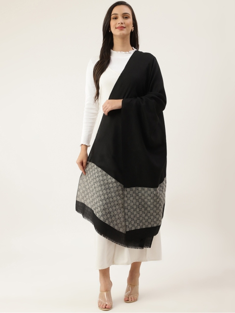 

Pashtush Women Black & Beige Printed Modal Shawl