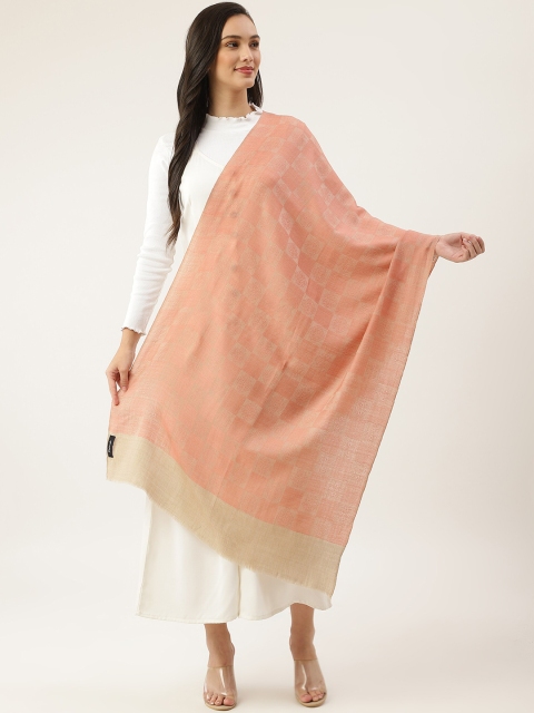 

Pashtush Women Peach Printed Shawl
