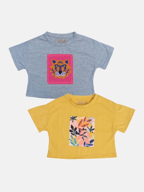 

GOJI Assorted & mimosa Print Crop Top