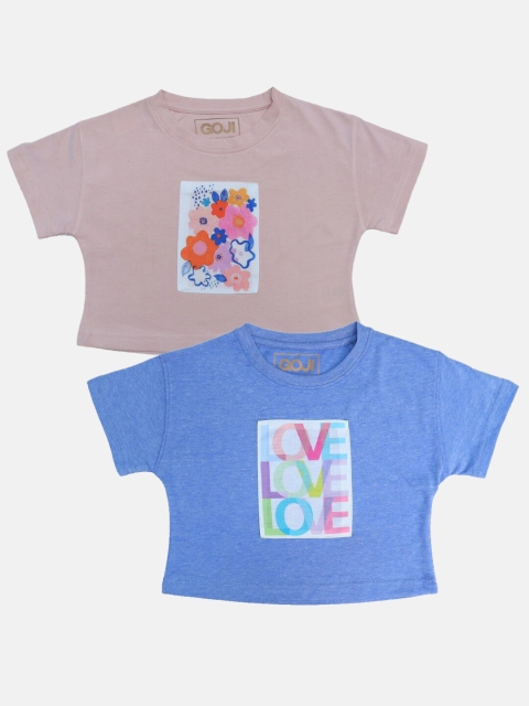 

GOJI Assorted & lilac ash Print Top