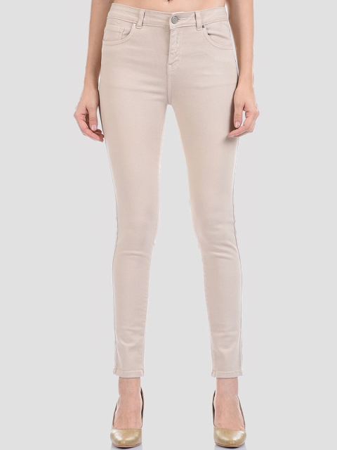 

Madame Women Beige Slim Fit Jeans