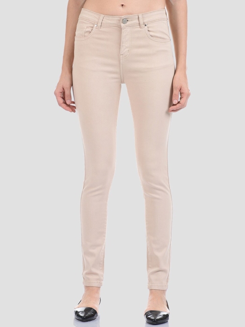 

Madame Women Beige Slim Fit Jeans