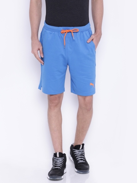 

Puma Men Blue Solid Regular Fit Sports Shorts
