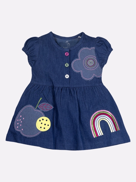 

BABY GO Pink & blueprint Dress