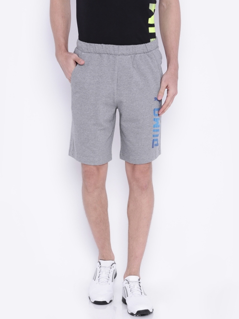 

Puma Men Grey Melange Solid Regular Fit Regular Shorts