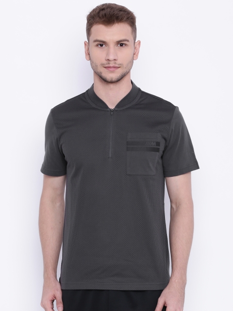 

PUMA Motorsport Men Charcoal Grey BMW Self-Design Polo Collar T-shirt