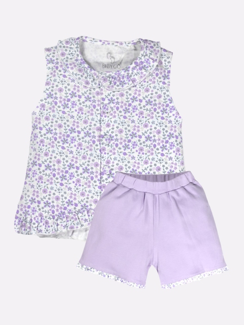 

BABY GO Girls Purple Clothing Set
