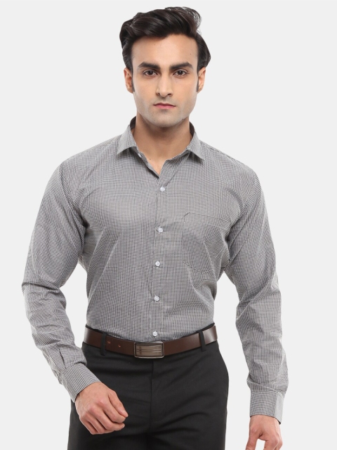 

V-Mart Men Black Micro Checks Checked Formal Shirt