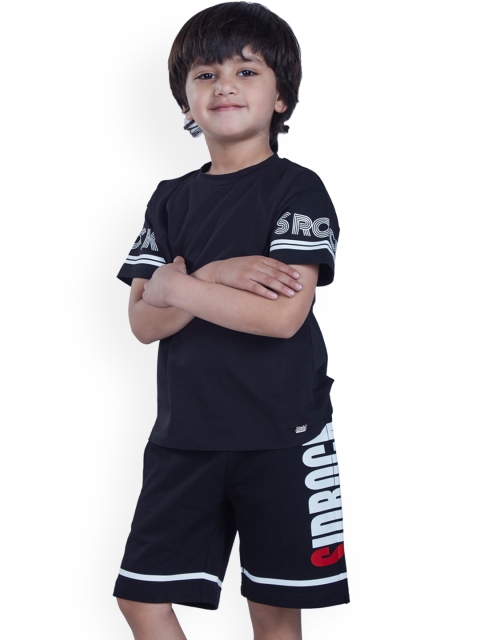 

SIDROCK Boys Black Clothing Set