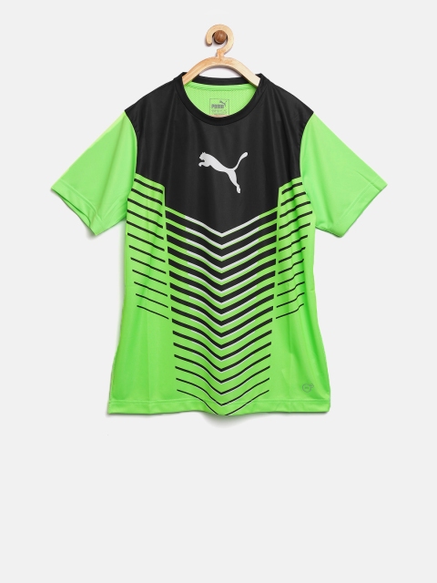 

Puma Boys Neon Green ftblTRG Jr Graphic Print T-shirt