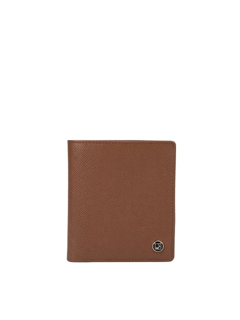 

Da Milano Men Brown Textured Leather Two Fold Wallet