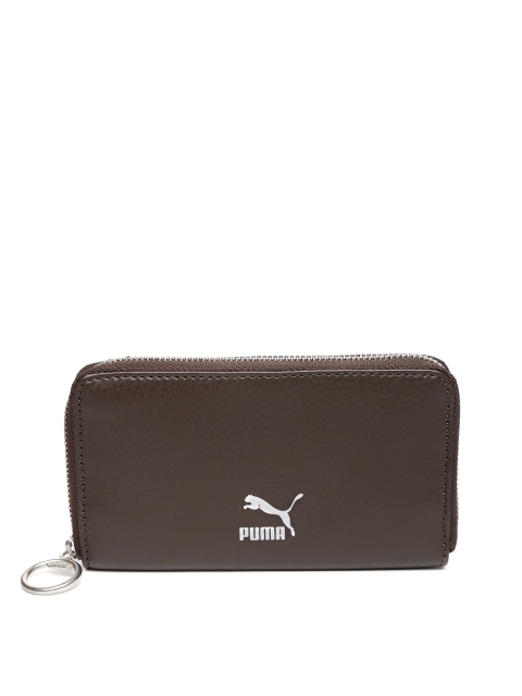 

Puma Unisex Brown Solid Zip Around Originals East-West Wallet