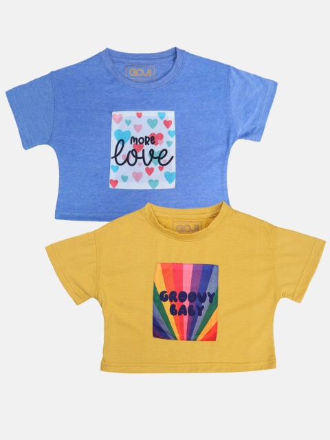 

GOJI Assorted & sodalite blue Print Crop Top