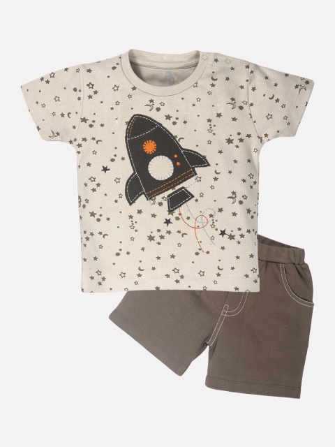 

BABY GO Boys Beige Clothing Set