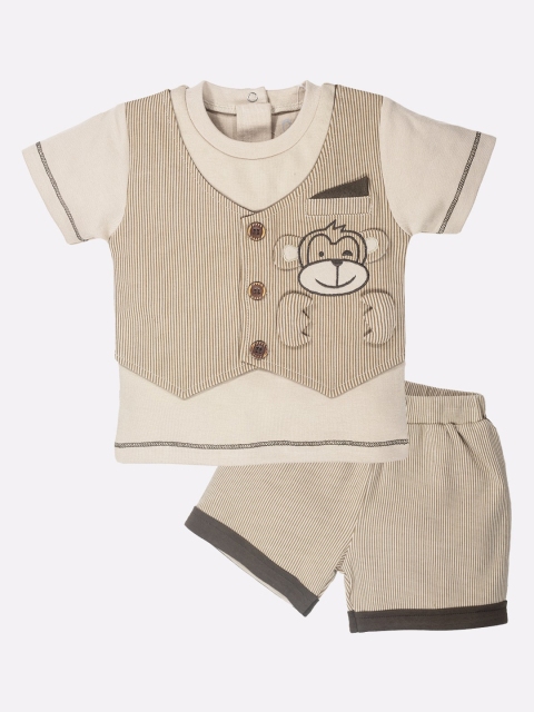 

BABY GO Boys Beige Clothing Set