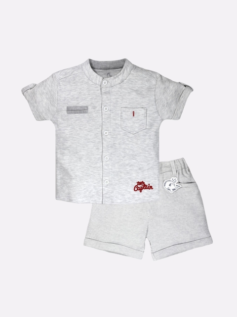 

BABY GO Boys Grey Melange Clothing Set