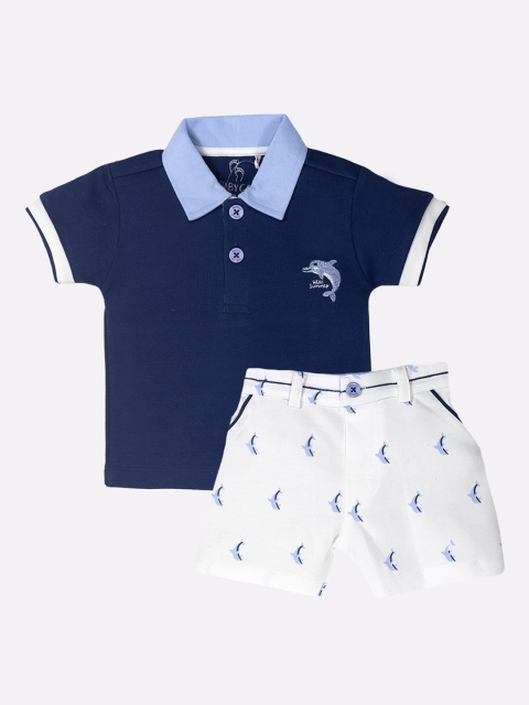 

BABY GO Boys Navy Blue Clothing Set