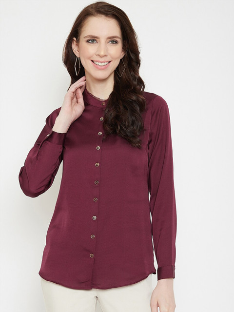 

Madame Women Purple Casual Shirt