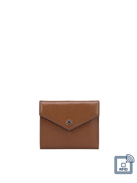 

Da Milano Women Brown & Black Leather Two Fold Wallet