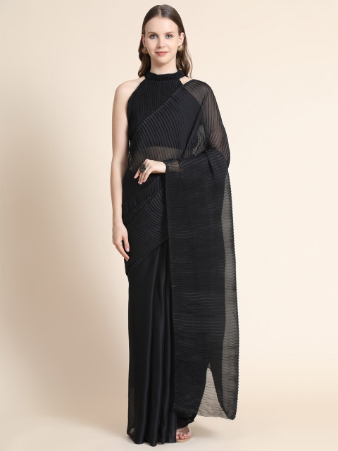 

ORUS Black Silk Blend Saree