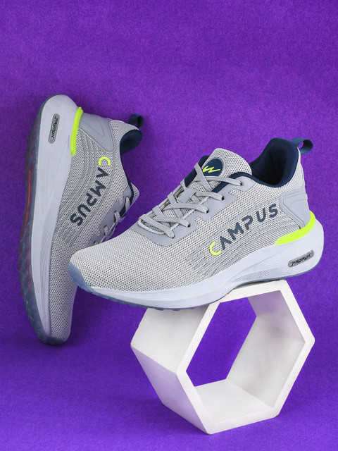 

Campus Men Grey Mesh Running Shoes