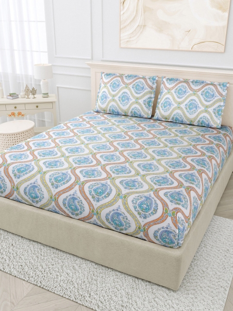 

BOMBAY DYEING Unisex Multi Bedsheets, White
