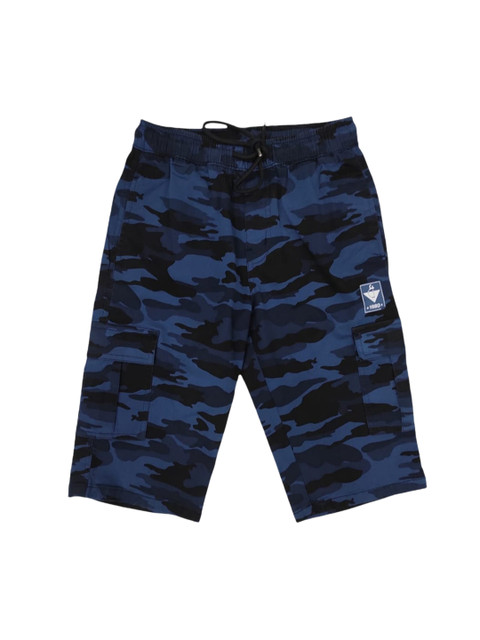 

Gini and Jony Boys Navy Blue Camouflage Printed Shorts