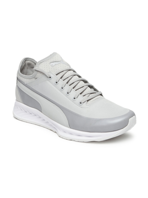

Puma Men Grey Ignite Sock Plus Mid-Top Sneakers