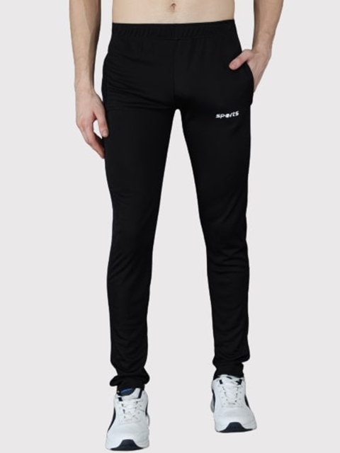 

PockMAN Men Black Solid Track Pants