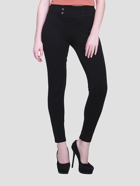 

Madame Women Black Solid Slim-Fit Jeggings