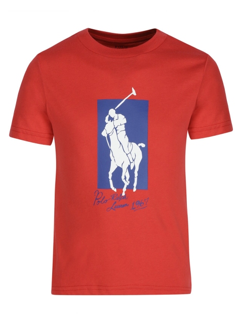 

Polo Ralph Lauren Boys Red & Blue Printed Cotton Tshirts