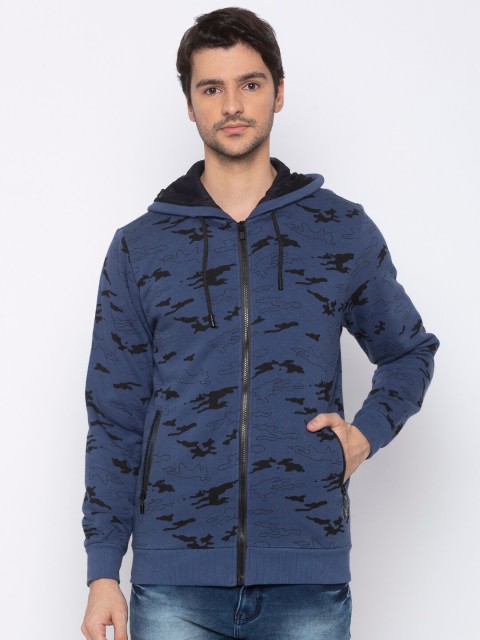 

Status Quo Men Blue Printed Sweatshirt