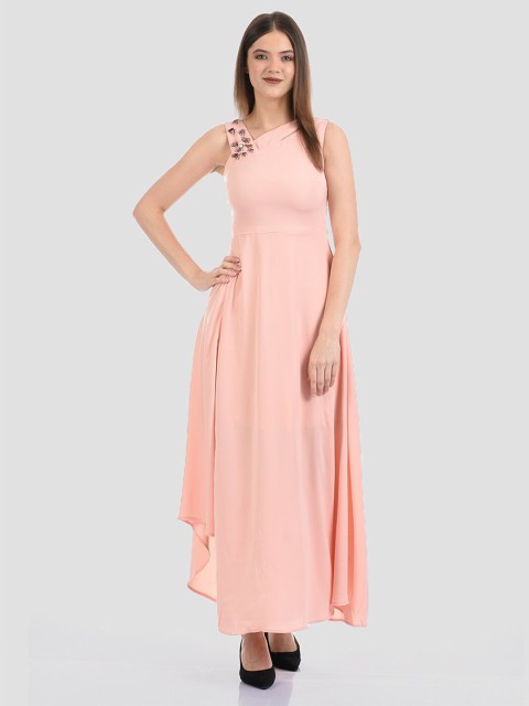 

Madame Peach-Coloured Maxi Dress