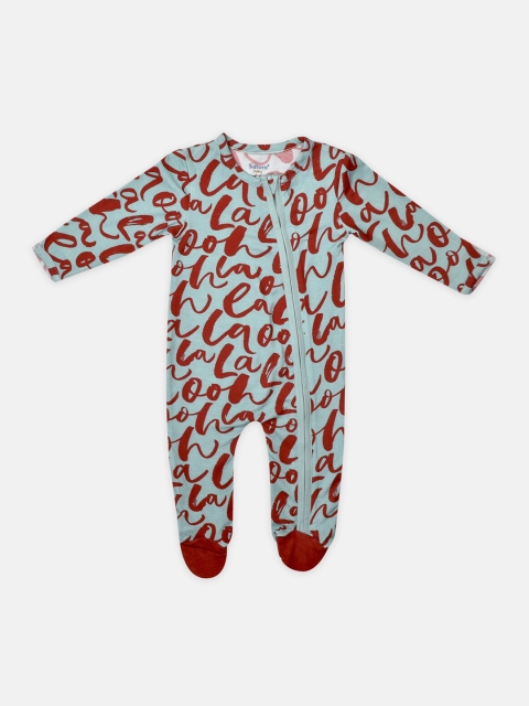 

Softsens Blue & Red Printed Sleepsuit