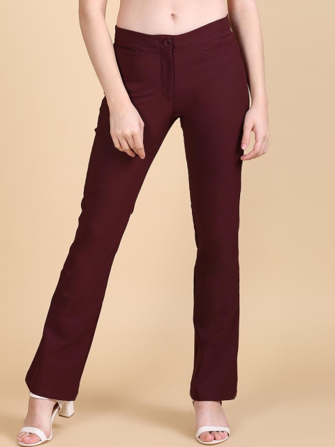 

Lakshita Women Purple Comfort Straight Fit Trousers