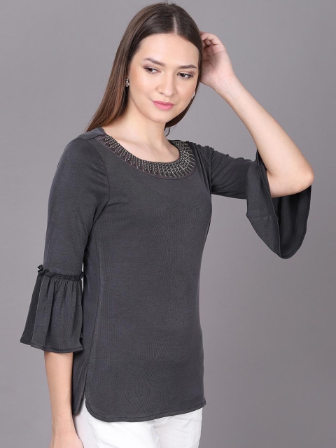 

Lakshita Black Modal Embellished Tunic