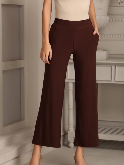 

Lakshita Women Brown Relaxed Loose Fit Trousers