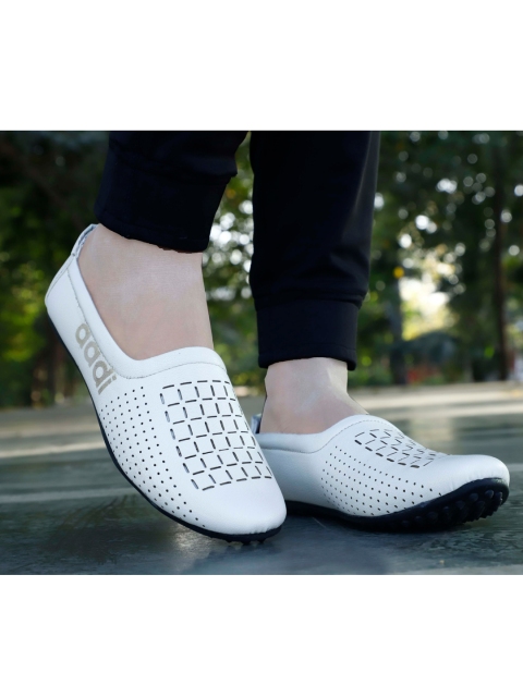 

aadi Men White Perforations Sneakers